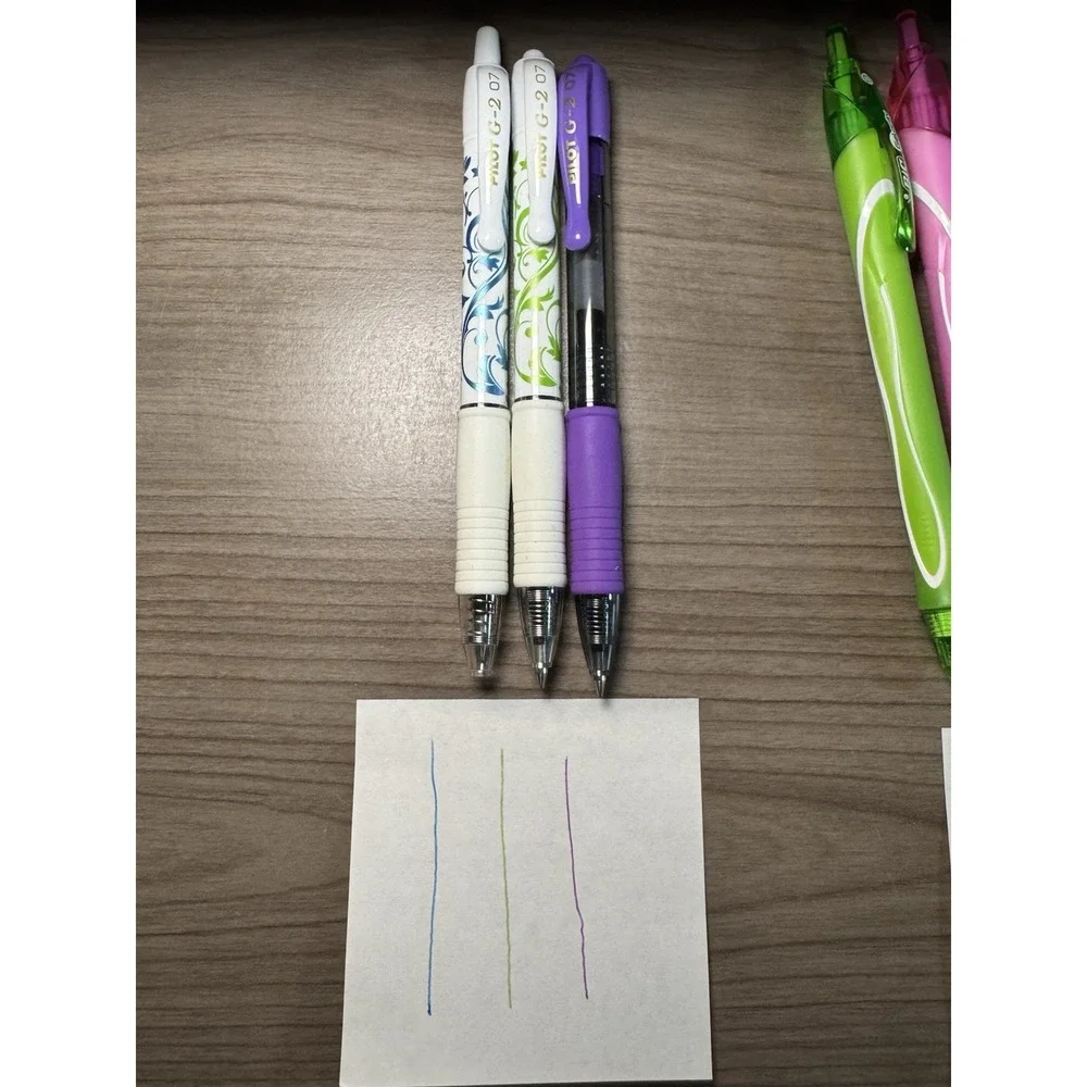 HUGE Colored Pens Lot 21 Pieces Journaling Coloring Notes BIC Pilot G2 & More